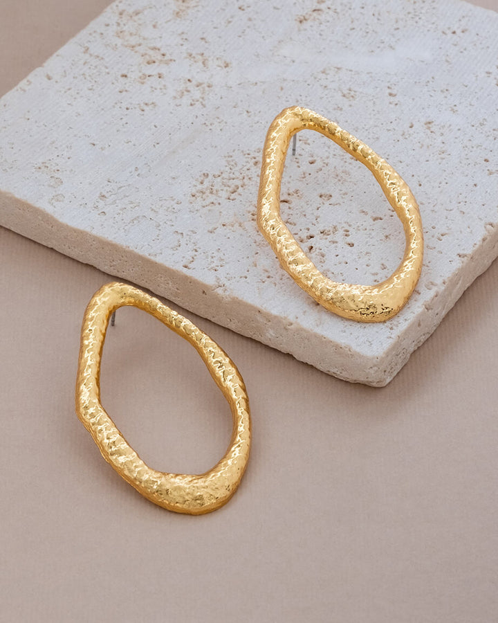 Abstract Oval Earrings