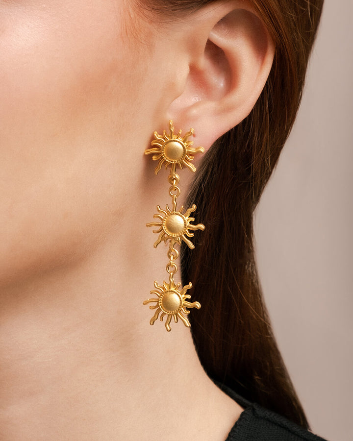 Dangling Sun Earrings