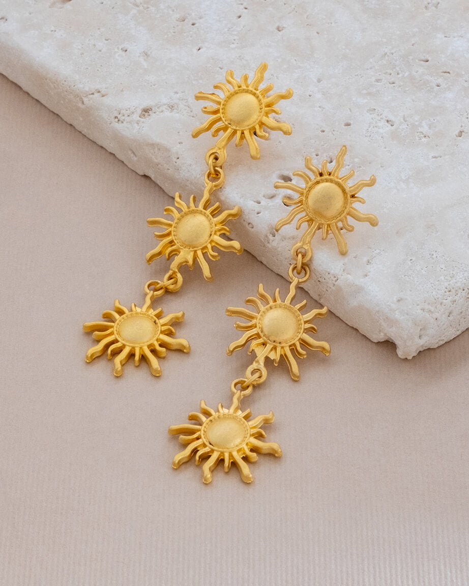 Dangling Sun Earrings