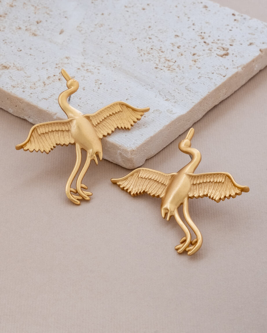 Flying Swan Earrings